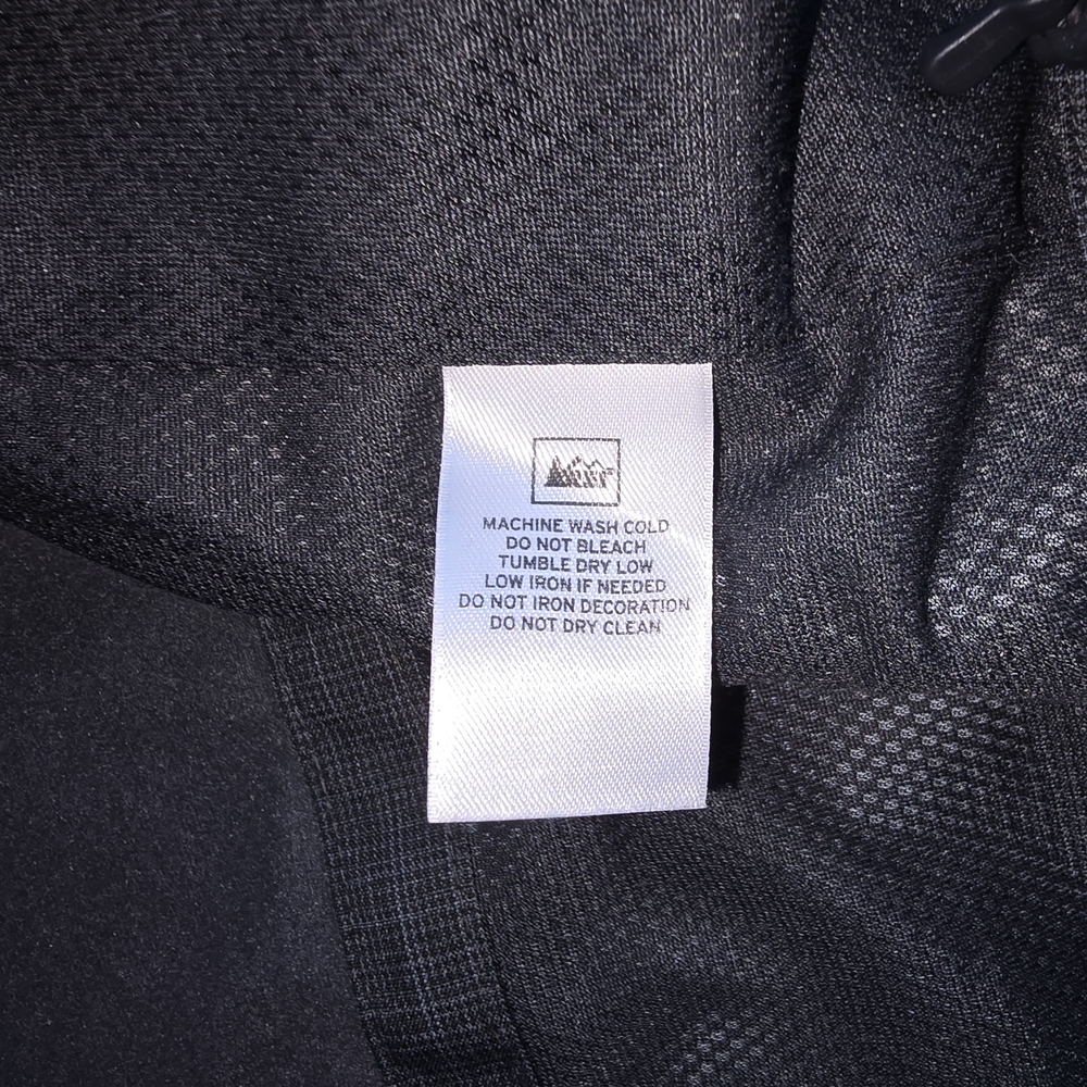 REI Men's Dark Gray Lightweight Hiking Gorpcore Packable E1 Elements Jacket - Picture 7 of 11